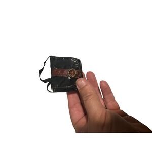 Barbie Backpack Purse Faux Leather Bronze Accent Charm Accessory